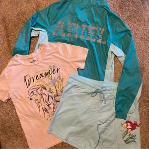 Disney The Little Mermaid Ariel Outfit Set XS S M Bundle